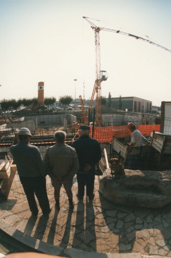 Travaux de construction de la mairie : fondations