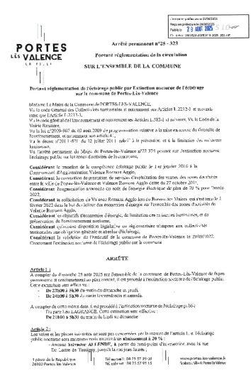 Réglementation de l'éclairage public par extinction nocturne sur la commune