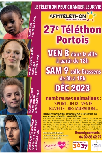 Affiche du 27e Téléthon Portois