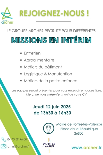 Le groupe Archer recrute !