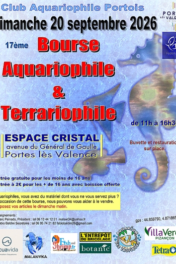 Affiche de la bourse aquariophile et terrariophile 2026