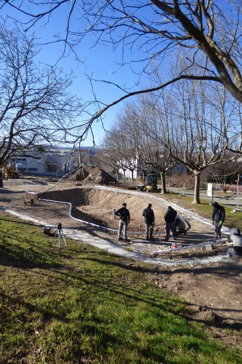 Construction du nouveau skate park