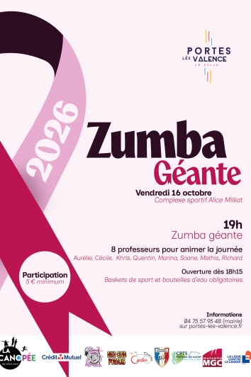 Zumba rose géante