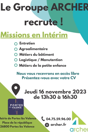 Le groupe Archer recrute !