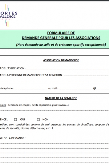 Demande générale des associations