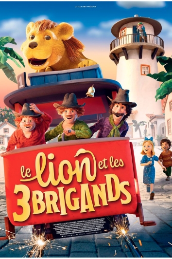 Affiche : Le lion et les trois brigands