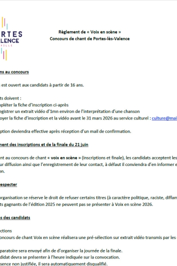 Concours Voix en scène