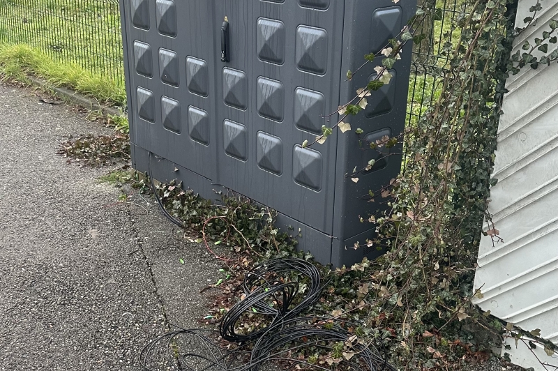 Détritus après travaux fibre