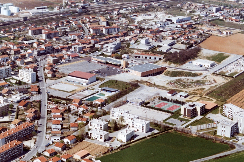 Vue aérienne du centre-ville