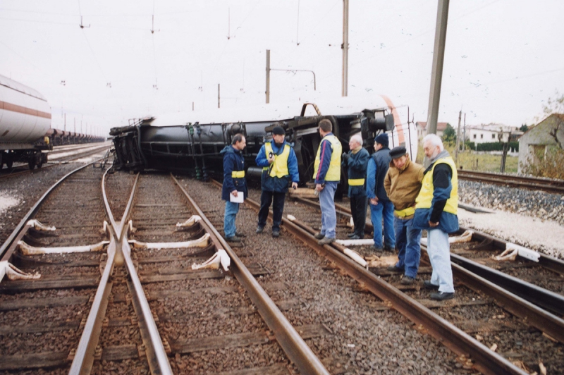 Déraillement d'un train avec wagons de butane