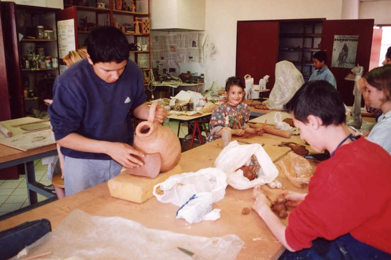 Atelier poterie à l'école d'art