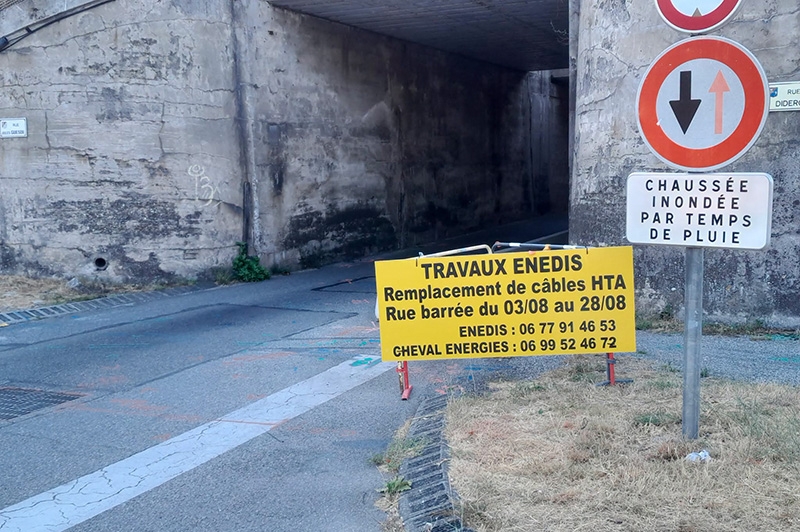 Fermeture de l’avenue du port sous la ligne SNCF