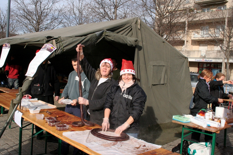 Vente de boudin pour le téléthon