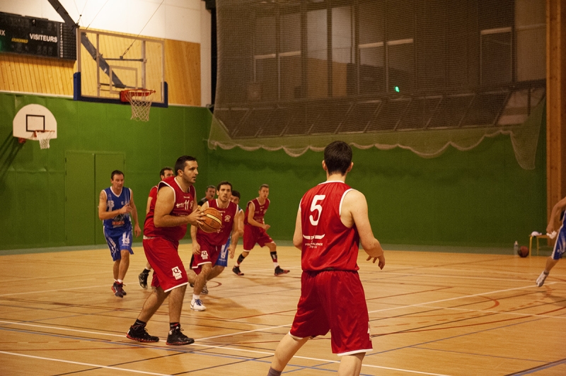 Durant un match de basket