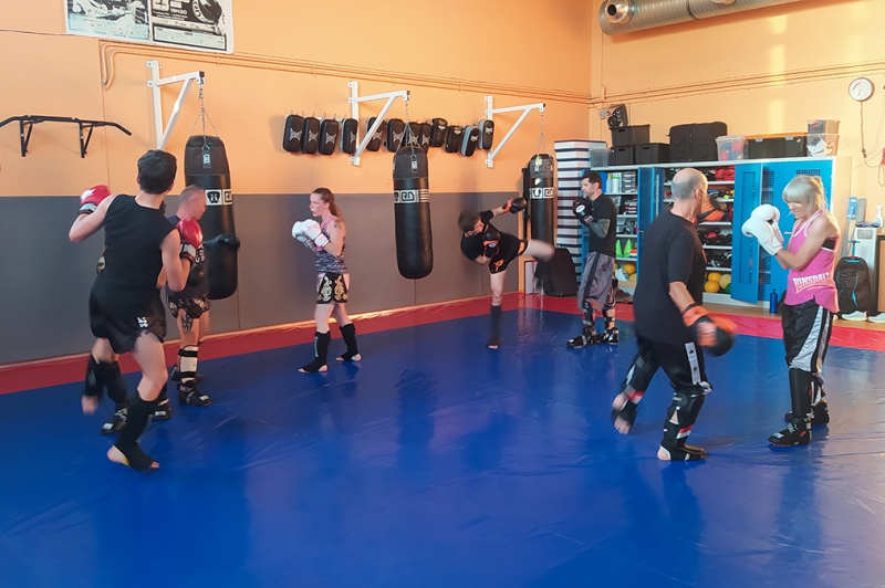 Entrainement de boxe américaine