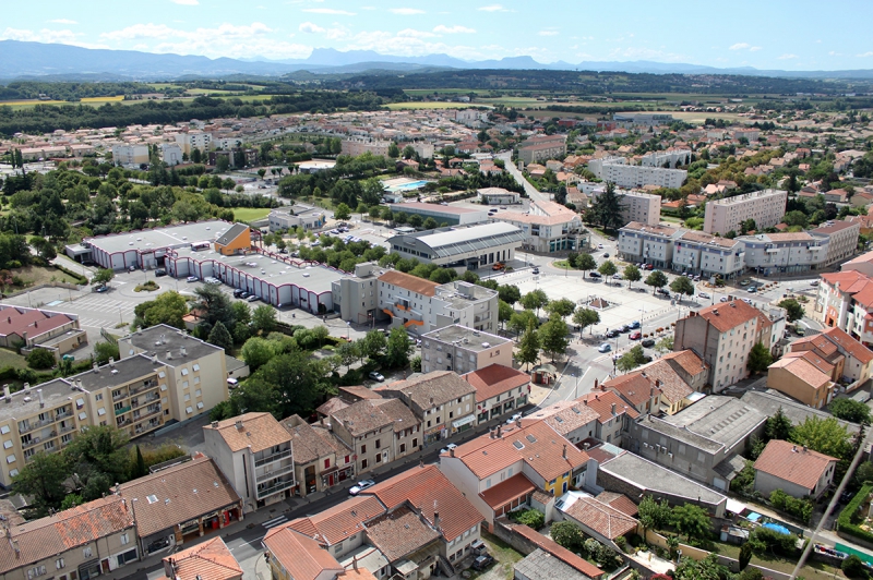 Vue aérienne de la ville côté sud-est