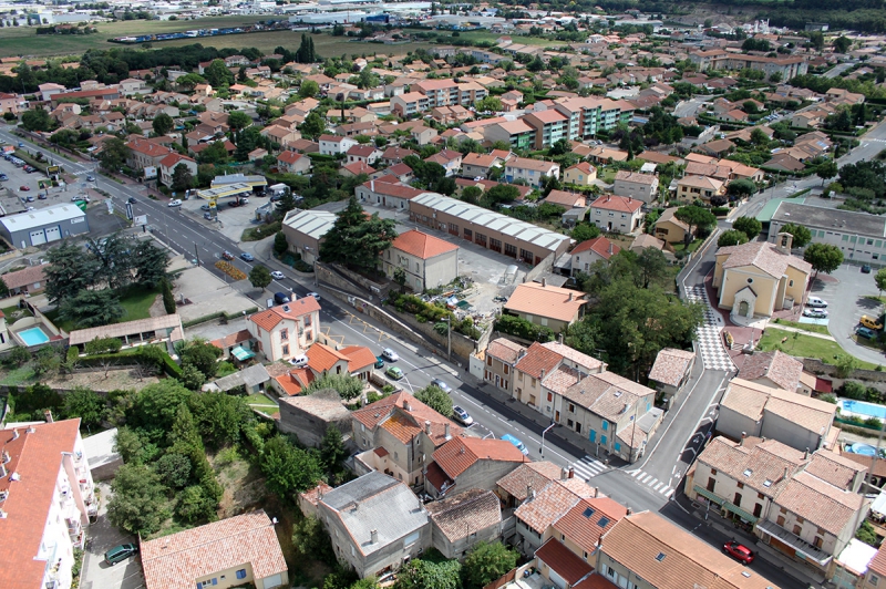 Vue aérienne de la ville côté nord-est