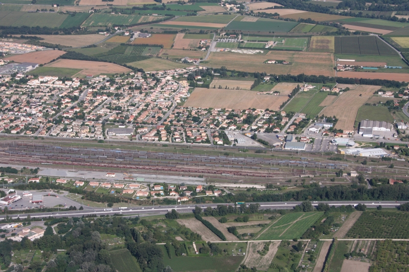 Vue aérienne de la ville côté sud