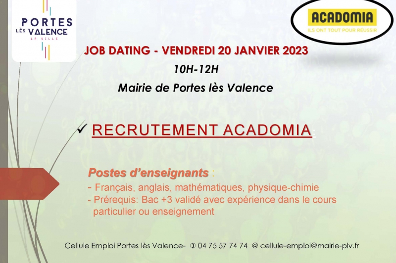 Recrutement Acadomia