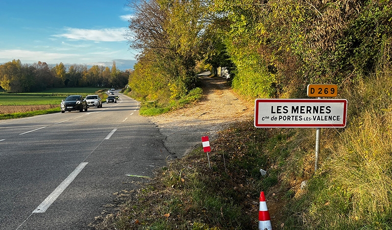 Route des Mernes : 50 km/h