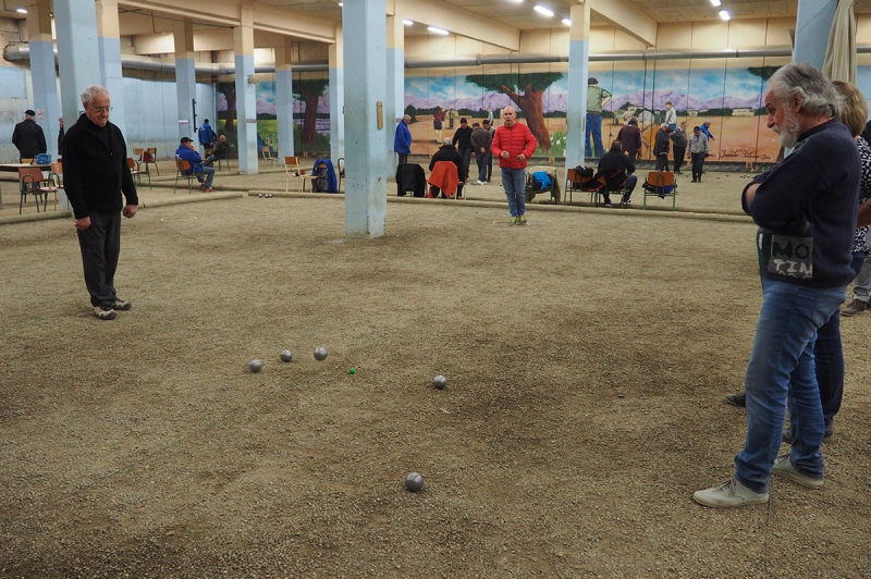 Entrainement de pétanque