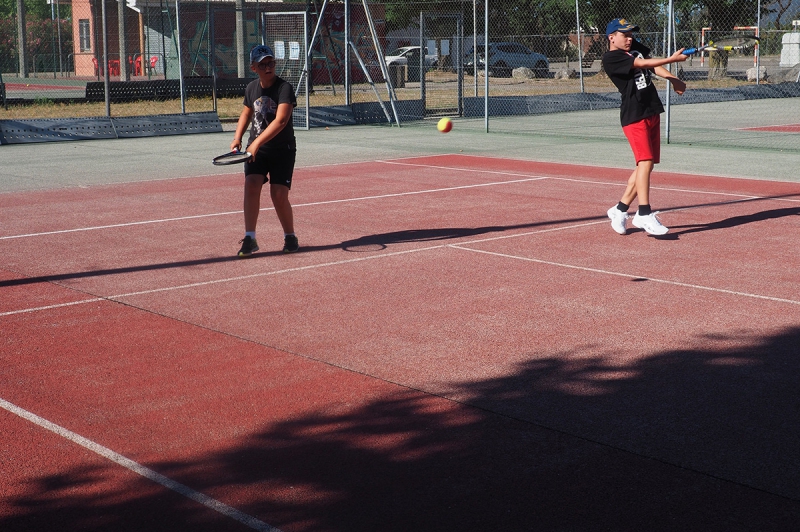 Entrainement de tennis