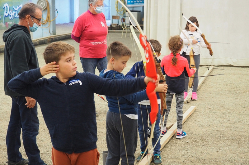 Entrainement de tir à l'arc