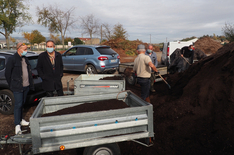 Distribution de compost