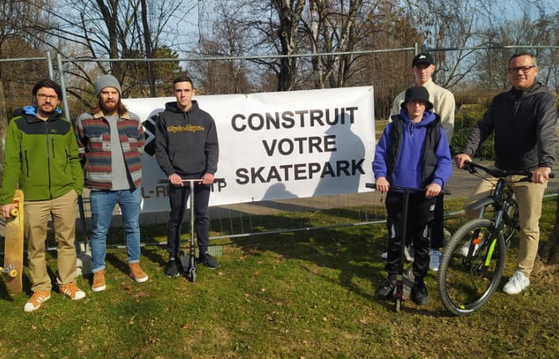 Nouveau skate-park en construction