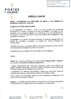 Arrêté 2025/165 - Délégation de fonctions à un conseiller municipal