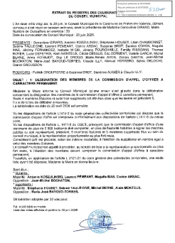 Délibération CM du 29/06/2026 - Désignation membres CAO