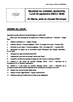 Ordre du jour CM 12-09-2025