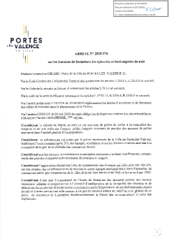 Arrêté 2025-376 fermeture des commerces entre 21h et 7h le lendemain rue Jean Jaurès et sur le Mail de la rue du 8 mai 1945