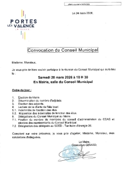 Convocation CM du 28/03/2026