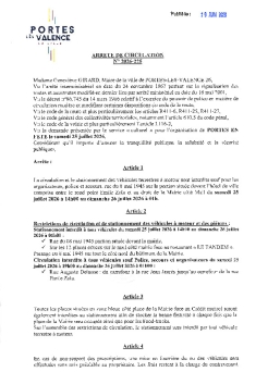 Arrêté n°2026/225 - Circulation Portes en fête