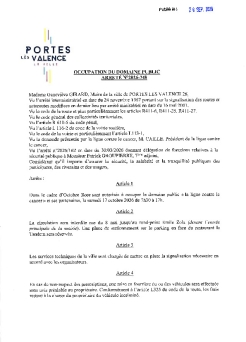 Arrêté 2026/348 - Occupation domaine public, abords Mairie