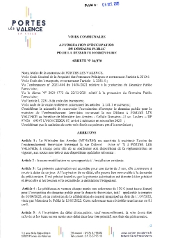 Arrêté 2026/370 - Occupation du domaine public