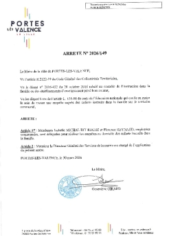 Arrêté 2026/149 - Délégation à un agent