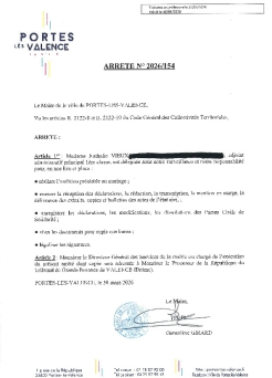 Arrêté 2026/154 - Délégation à un agent