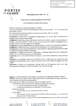 Arrêté 2026/72 - Extinction nocturne de l'éclairage public