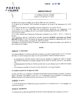 Arrêté 2026/339 - Autorisation de voirie