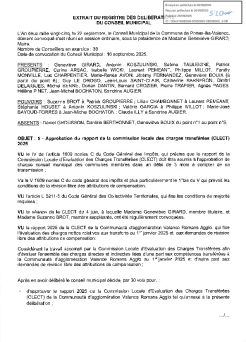 Délibération CM 22-09-2025 - VRA / Approbation rapport CLECT