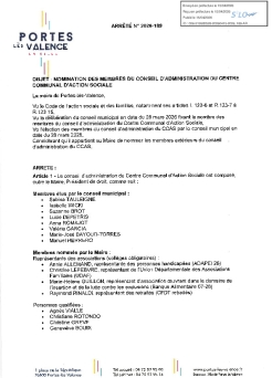 Arrêté 2026/189 - Nomination des membres du CCAS