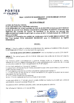 Décision 2026/07 - Signature d'un marché