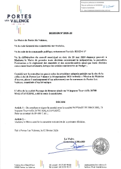 Décision 2026/20 - Signature d'un marché de maîtrise d'oeuvre