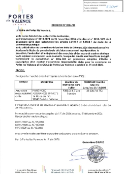 Décision n°2026/89 - Signature d'un marché