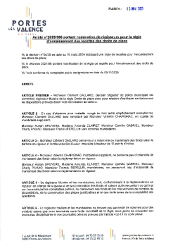 Arrêté 2025/366 - Nomination régisseurs Droits de place