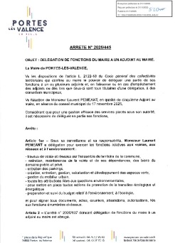 Arrêté 2025/445 - Délégation de fonction Laurent Péméant