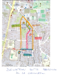 Travaux avec circulation interdite