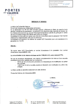 Décision 2025/202 - Signature d'un contrat d'assistance à la passation d'un marché d'assurance